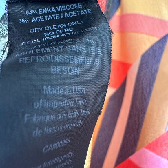 Zero + Maria Cornejo Bias Alexia Chevron Maxi Dress Women's Size 10 - Picture 7 of 7